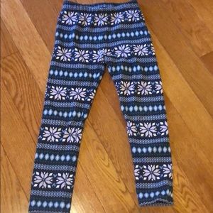 Gymboree, adorable fleece girly leggings size 5-6